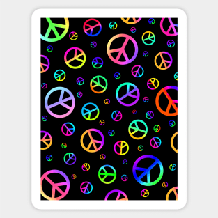 COLORFUL Retro Peace Sign Sticker